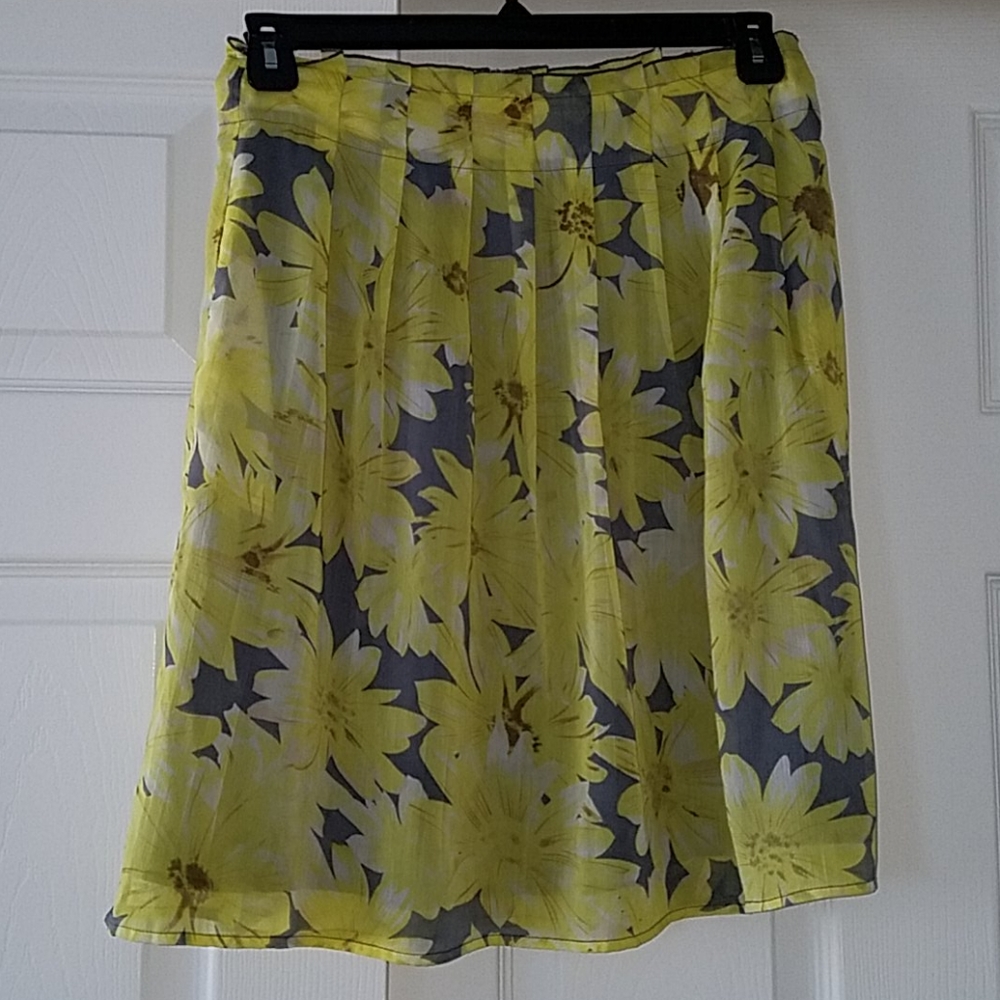 Romy, bright floral, pleated summer skirt